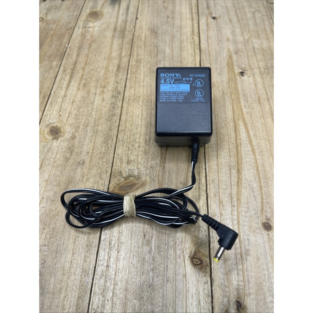 Sony AC-E455D 4.5V 500mA AC Adapter Power Supply OEM Tested Black